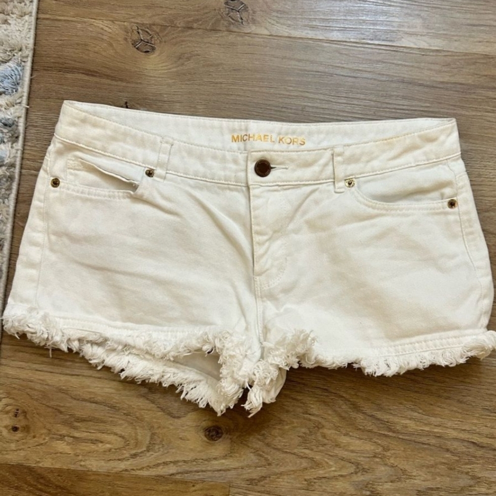 🟣Michael Kors Women's White Denim Shorts